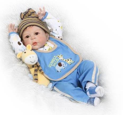 

Силиконовая коллекционная кукла Reborn Doll Мальчик Лёва 57 см (209)