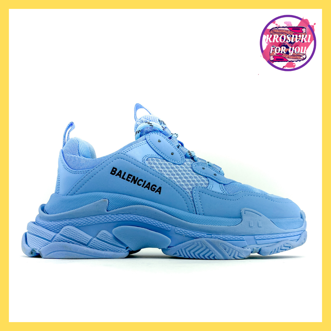 

Женские кроссовки Balenciaga Triple S Light Blue (Голубой)