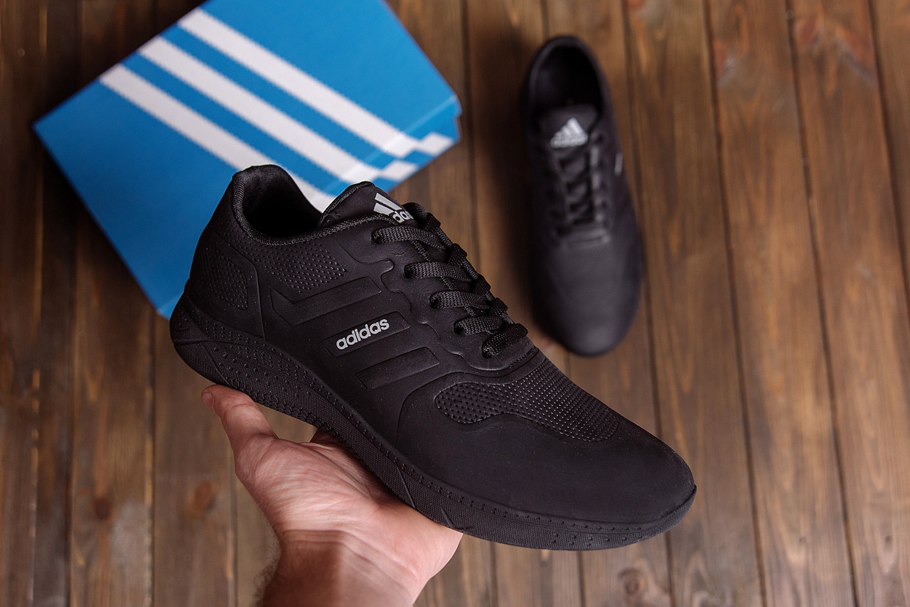 

Мужские кожаные кроссовки Adidas, Черный