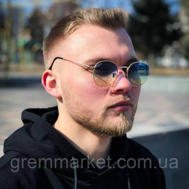 

Очки Ray-Ban пляжные мужские женские унисекс Желто-голубые реплика, Золотистый