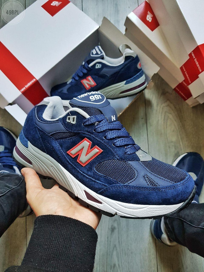 

Мужские кроссовки New Balance 991 Blue/red, Синий с красным