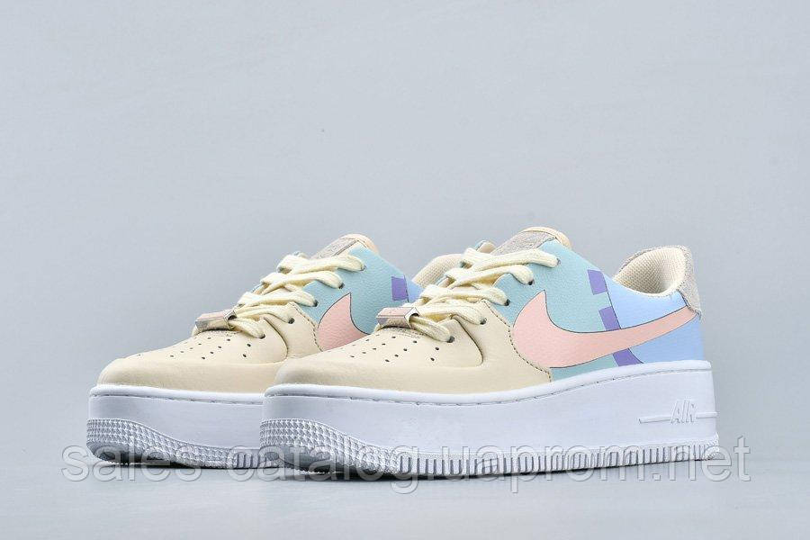 

Кроссовки реплика Nike Air Force 1 Sage Low LX 40 Beige Pale Blue-Pink hubnzm23s, КОД: 1924462, Кремовый