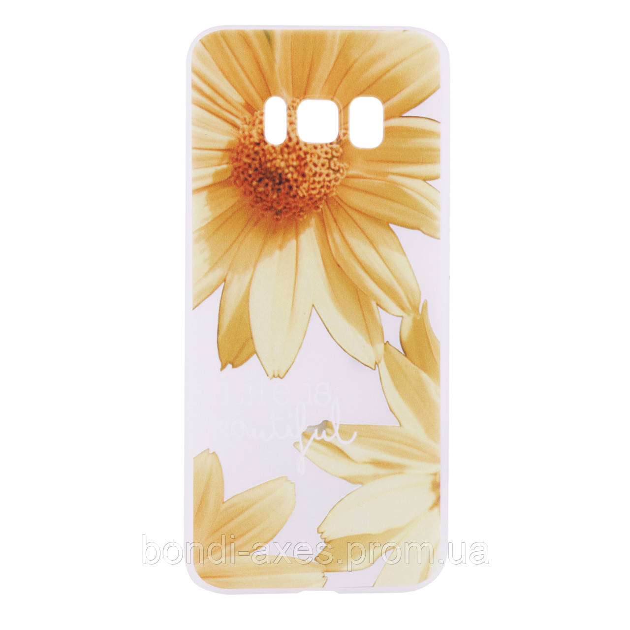 

TPU чехол матовый soft touch color для Samsung G955 Galaxy S8 Plus, Желтые ромашки