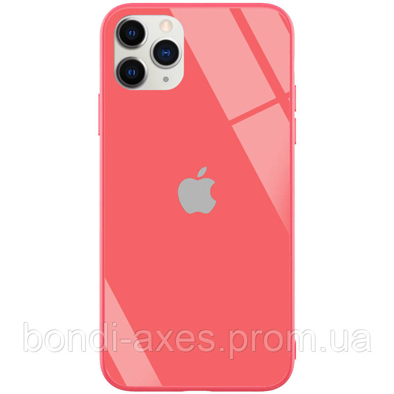 

TPU+Glass чехол GLOSSY Logo series для Apple iPhone 11 Pro (5.8"), Красный / red orchid