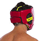 Шлем боксерский открытый Clinch Gear C142 размер XL Red-Black, фото 7