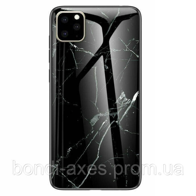 

TPU+Glass чехол Luxury Marble для Apple iPhone 11 Pro (5.8"), Черный