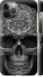 

Чехол на Apple iPhone 12 Pro Max skull-ornament "4101c-2054-47097, Серый