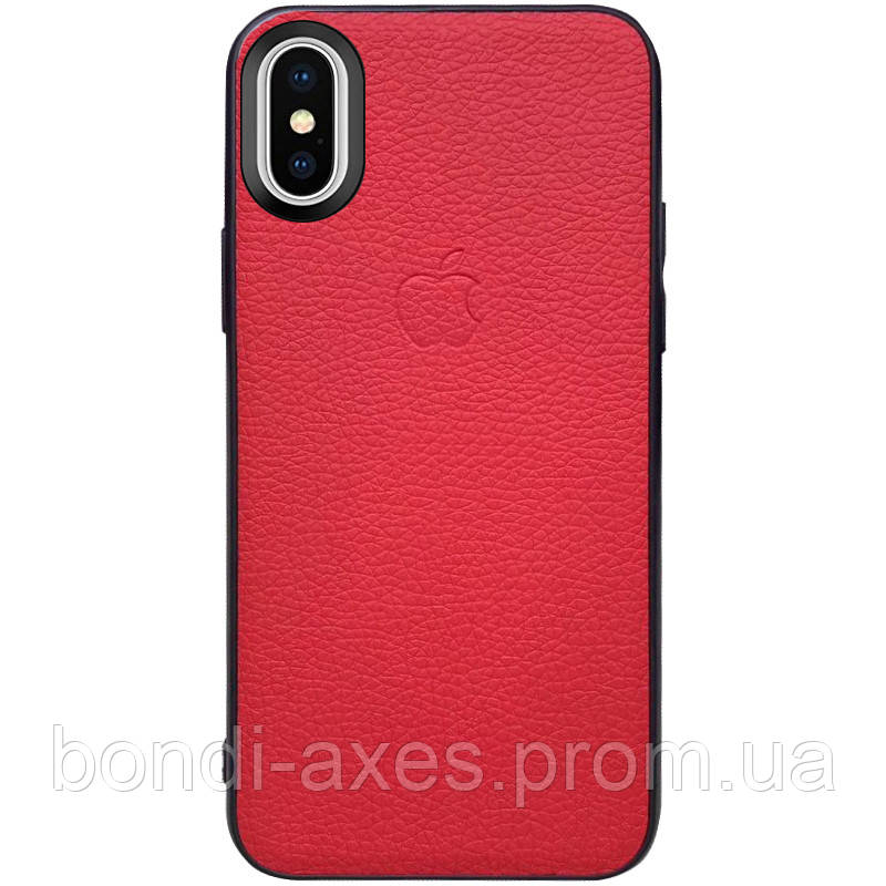 

Кожаная накладка Epic Vivi Logo series для Apple iPhone XS Max (6.5"), Красный