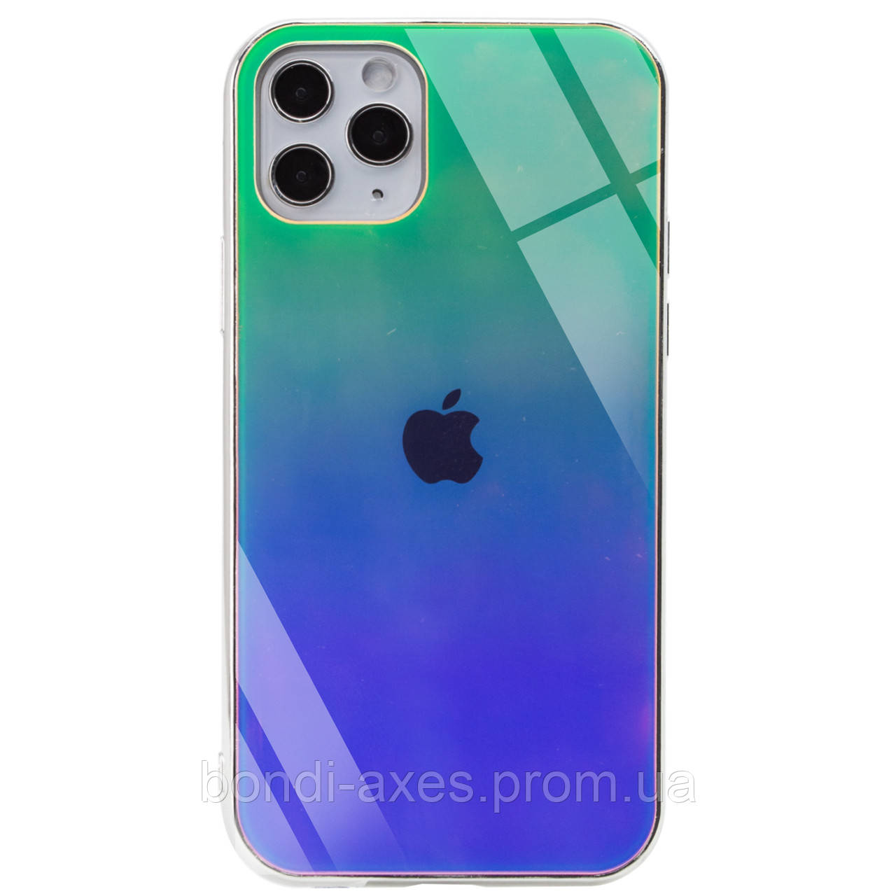 

TPU+Glass чехол Gradient Rainbow с лого для Apple iPhone 11 Pro (5.8"), Зеленый