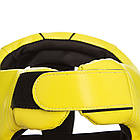 Шолом боксерський відкритий Zelart 1371 розмір XL Yellow-Black, фото 4