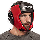 Шлем боксерский открытый Zelart 1386 размер M Red-Black, фото 4