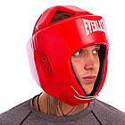 Шлем боксерский открытый с усиленной защитой макушки Everlast 8268 размер S Red, фото 3