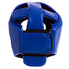 Шолом боксерський відкритий з посиленим захистом верхівки Everlast 8268 розмір M Blue, фото 3