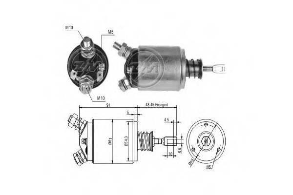 

Втягуюче реле стартера Zm ZM633