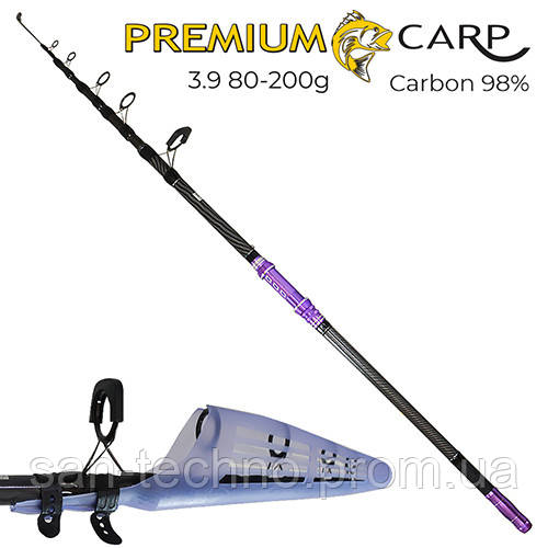 Спиннинг карповый телескопический SamsFish Premium Carp 3.9м (80-200гр)