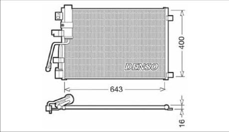 

Радиатор кондиционера Denso DCN46003