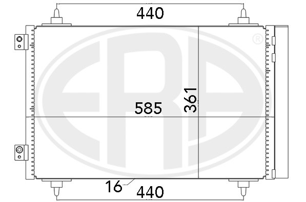 

Радиатор кондиционера Era 667016