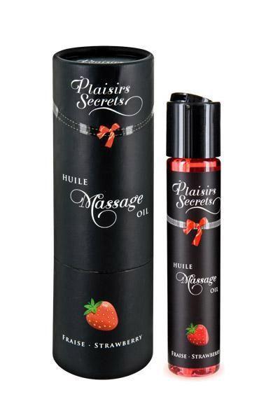 

Массажное масло Plaisirs Secrets Strawberry (59 мл) с афродизиаками, съедобное, подарочная упаковка