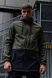 Куртка мужская хаки черная Softshell демисезонная "Citizen" Intruder осенняя весенняя на флисе, фото 2