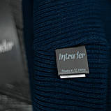 Мужская | Женская шапка Intruder синяя зимняя big logo + перчатки черные, зимний комплект, фото 3
