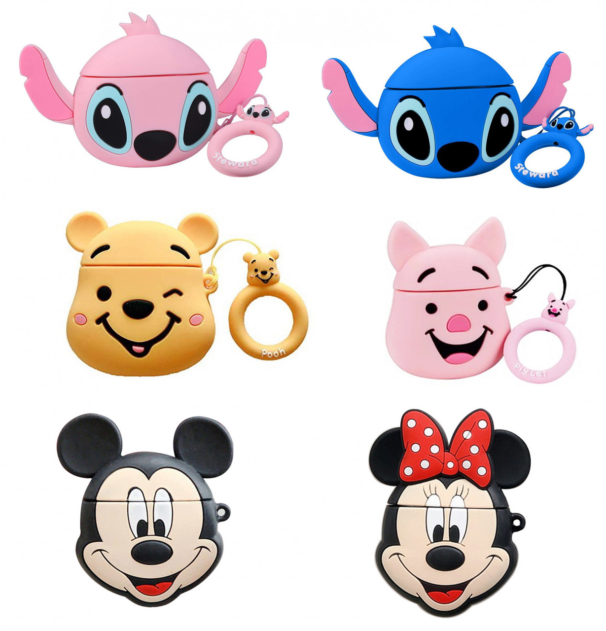 

Силиконовый футляр Disney series для наушников AirPods + карабин