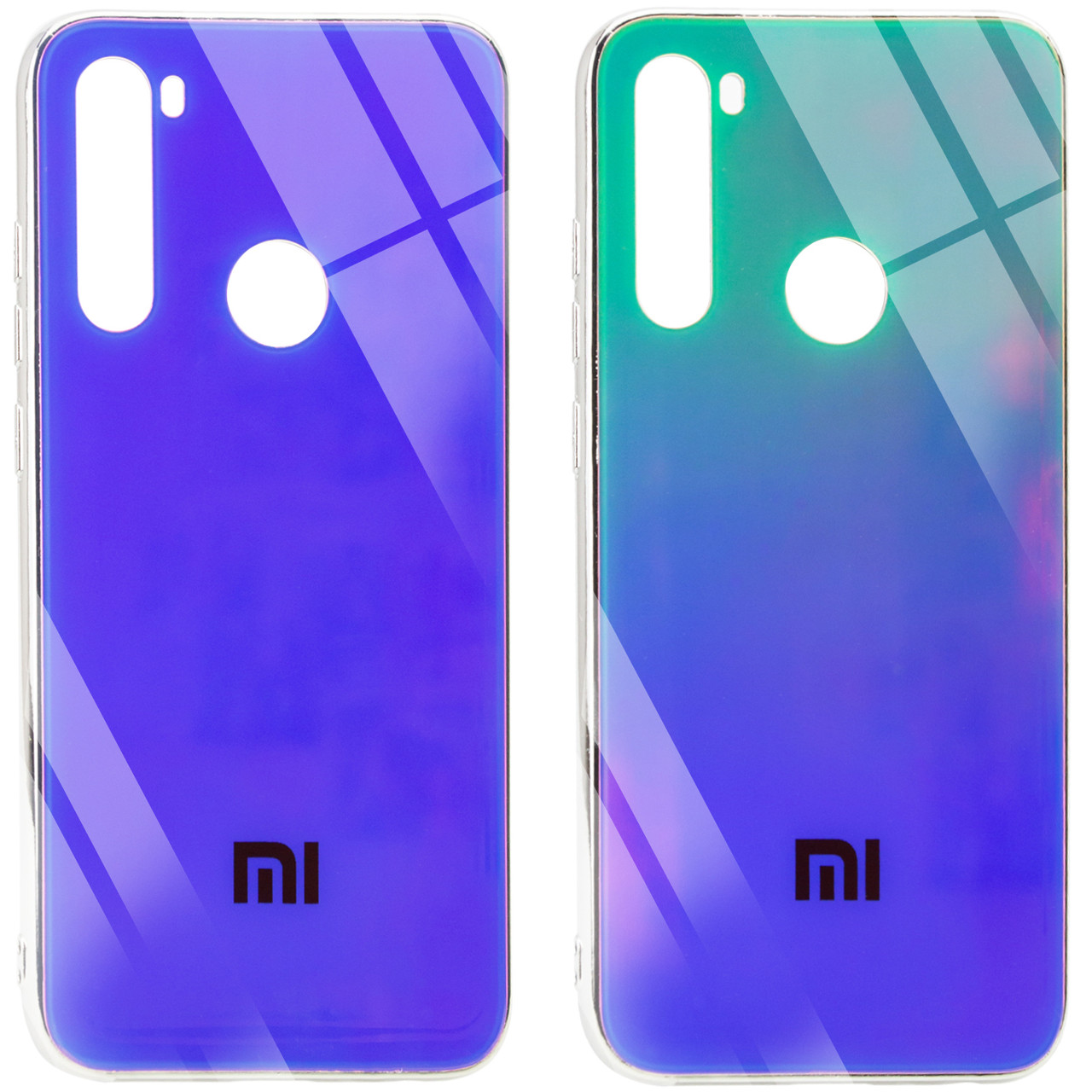 

TPU+Glass чехол Gradient Rainbow с лого для Xiaomi Redmi Note 8