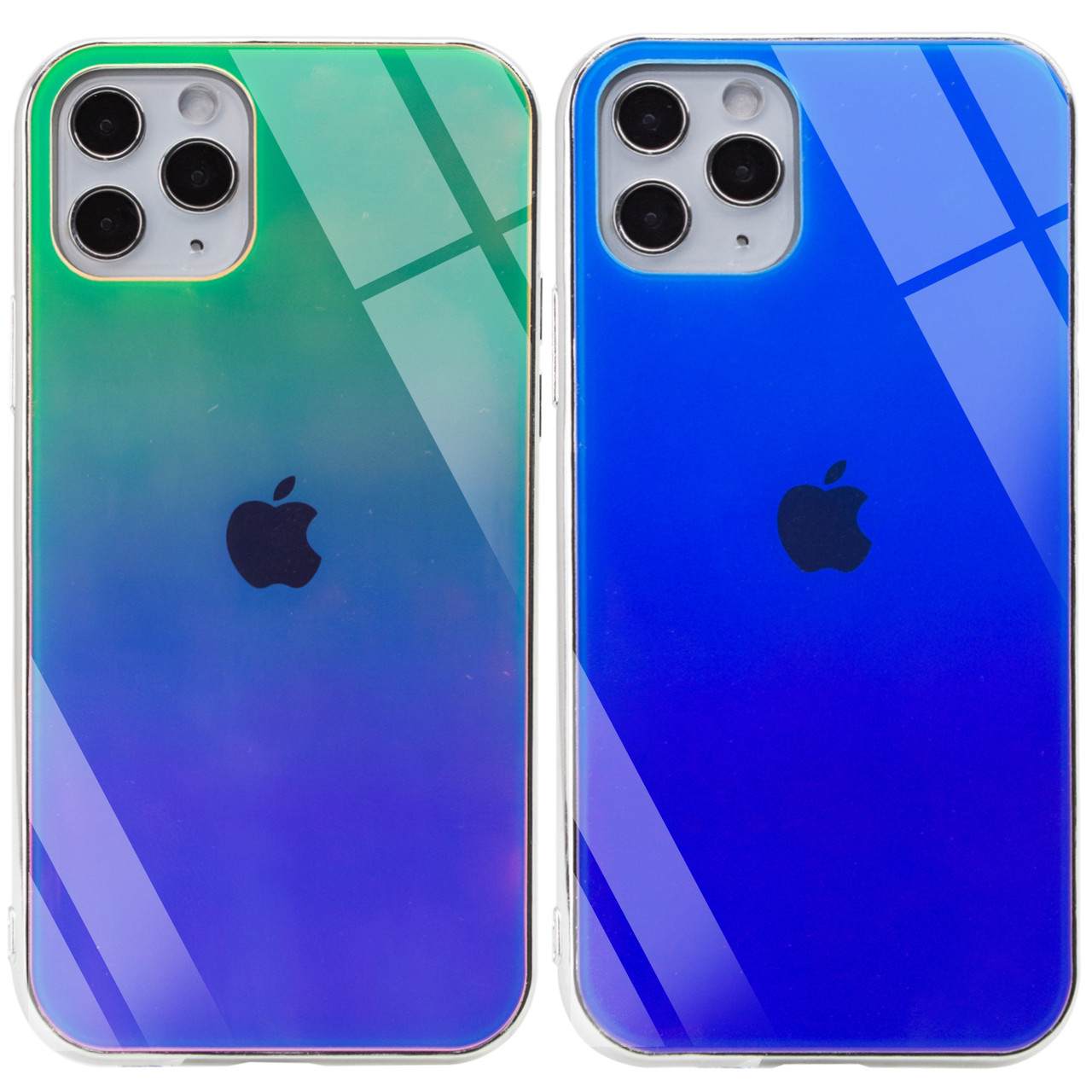 

TPU+Glass чехол Gradient Rainbow с лого для Apple iPhone 11 Pro Max (6.5)