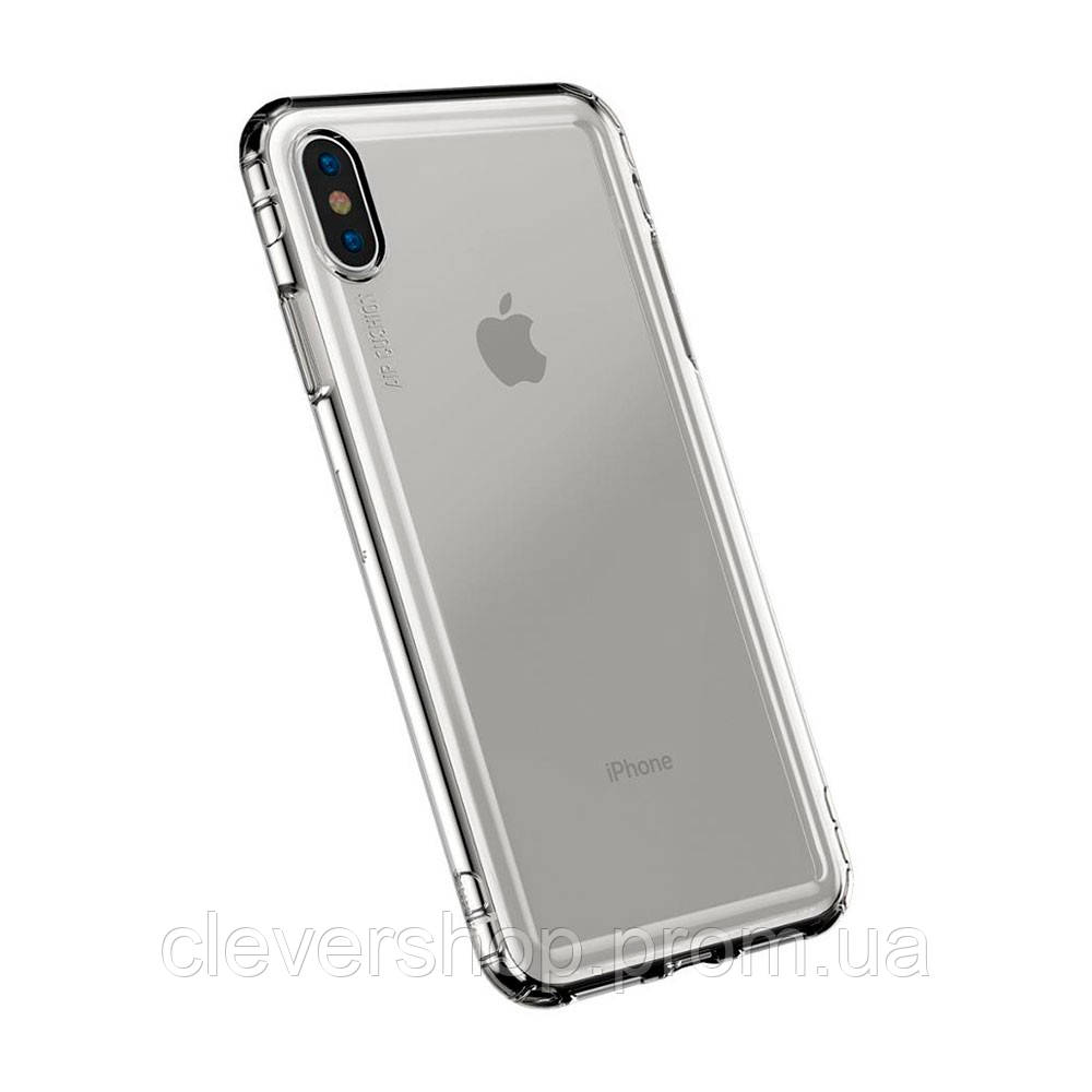 

Чехол Baseus Safety Airbags Transparent для iPhone Xs Max Black, КОД: 324370