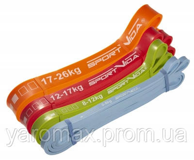 

Эспандер-петля, резина для фитнеса и спорта SportVida Power Band 4 шт 0-26 кг SV-HK0190-2 SKL41-227204