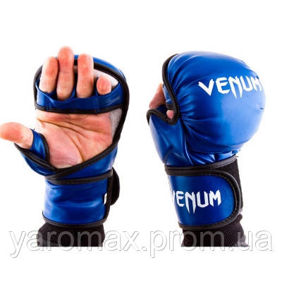 

Перчатки для единоборств синие Venum Mma размер  SKL11-281412, Синий