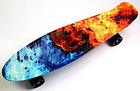 Скейтборд "Penny Board Nickel 27", Fire and Ice цвет, усиленный пластик, матовые колеса, фото 3
