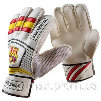 

Вратарские перчатки World Sport Latex Foam FC Barcs, бело-желтые, р.5 SKL11-280967