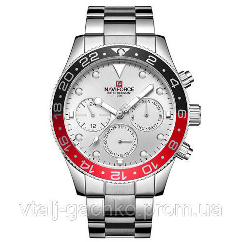 

Naviforce NF9147 Silver-White-Red