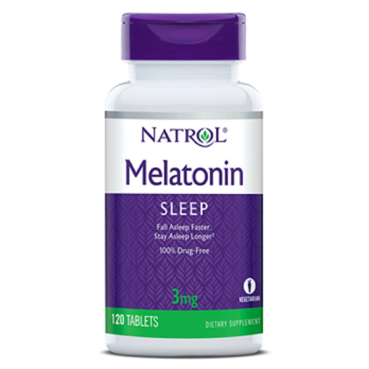 

Мелатонин - Melatonin 3 мг, Natrol (120 таблеток)