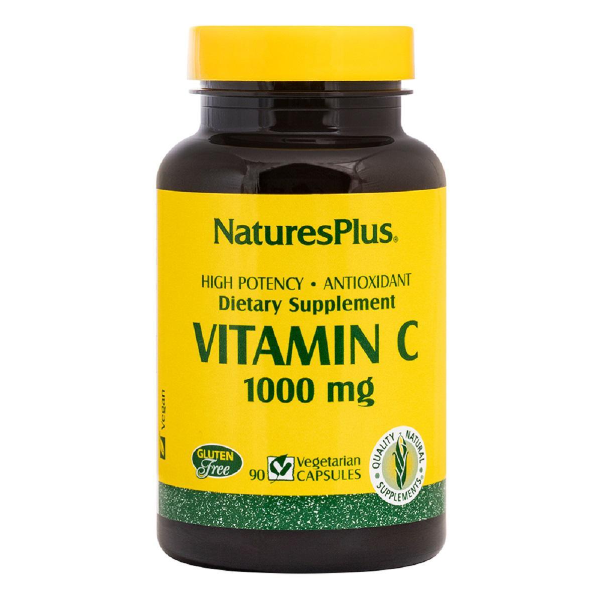 

Витамин C - Vitamin C, 1000 мг (Nature's Plus) 90 вегетарианских капсул