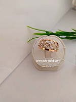 Кольцо серебряное с золотыми пластинами