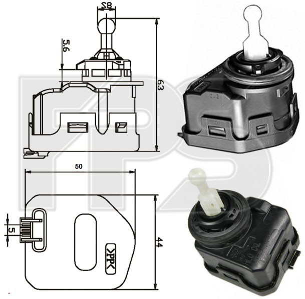 

КОРРЕКТОР ФАРЫ VOLKSWAGEN GOLF 3 91-97, FP 9539 RK1