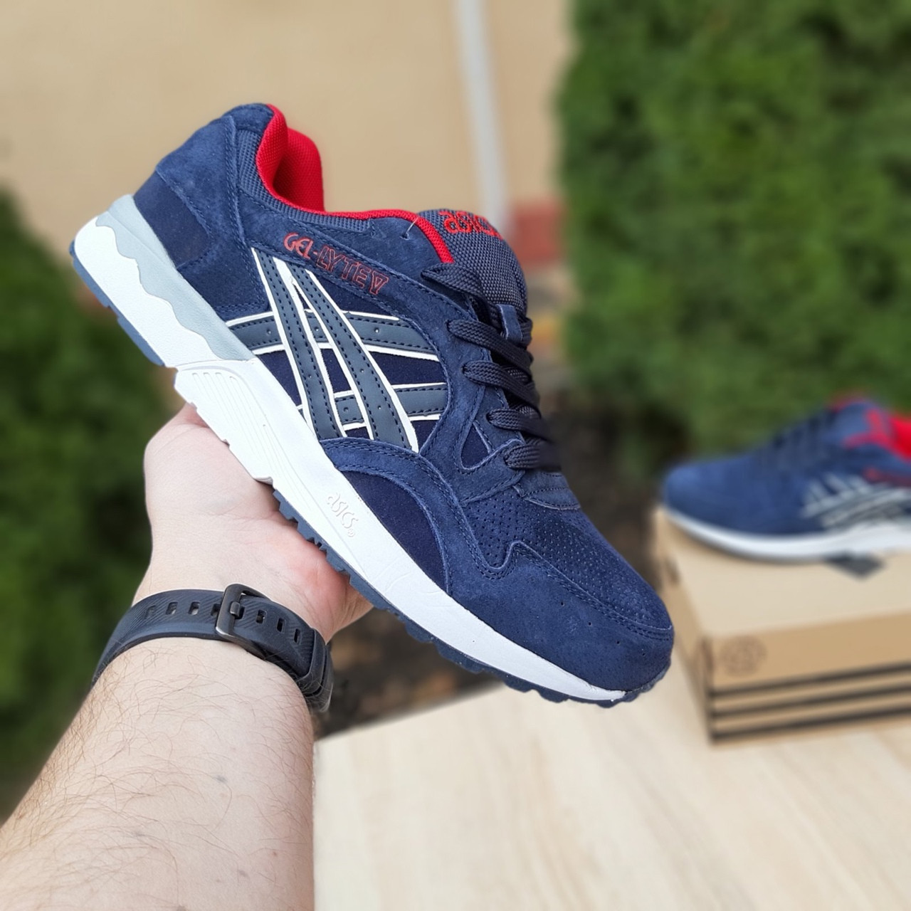 

Мужские кроссовки Asics Gel Lyte V синие замша 44й (28см) MEGA SALE, Серый