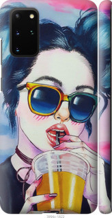 

Чехол на Samsung Galaxy S20 Plus Арт-девушка в очках "3994c-1822-47128", Оранжевый