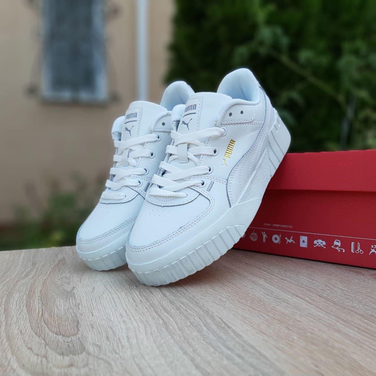 

Женские кроссовки PUMA Cali Белые пресс кожа 39, Белый