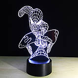3D Светильник, "Человек паук" Подарки для мальчиков, Подарки мальчику, Подарок ребёнку, фото 5