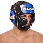Шлем боксерский с полной защитой Zelart 1320 размер L Blue-Black, фото 3