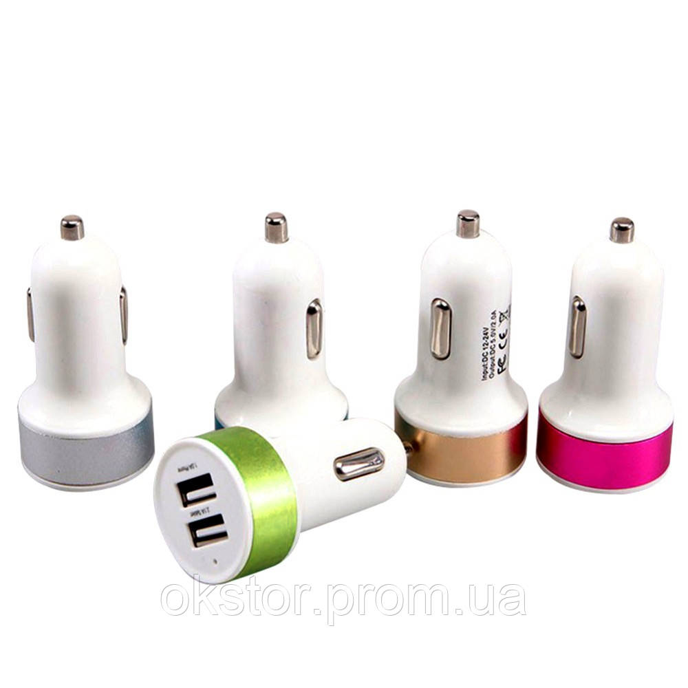 

Автомобильное зарядное устройство в прикуриватель на 2 USB CH135P