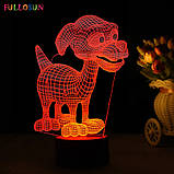 3D Светильник, "Собачка", Подарки для детей на день рождения,  Подарунки для дітей на день народження, фото 2