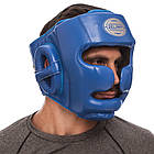 Шлем боксерский с полной защитой Zelart 1367 размер L Blue, фото 6