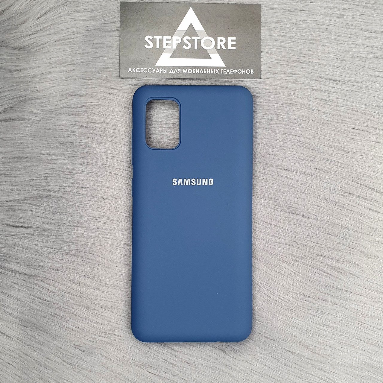 

Чехол Silicone case Cover Full 360 для Samsung A31 A315 2020 с закрытым низом противоударный с микрофиброй Ocean Blue