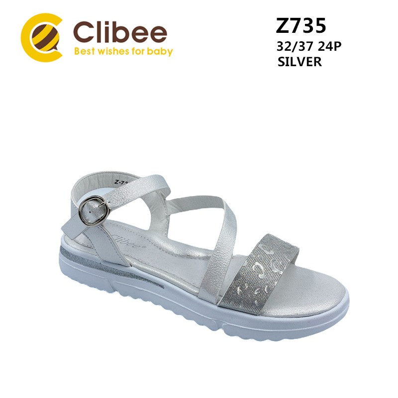 

Детские босоножки оптом Clibee Z735 silvery (р.32-37), Белый