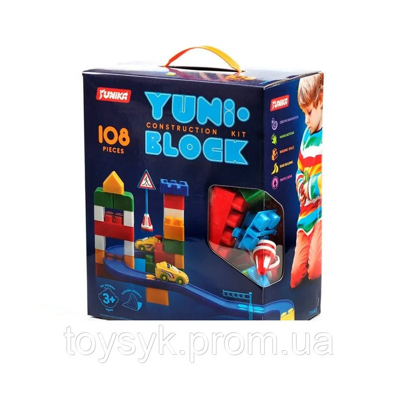 

Конструктор детский "YUNI-BLOK" 94 (коробка) 4820041671436, Разноцветный