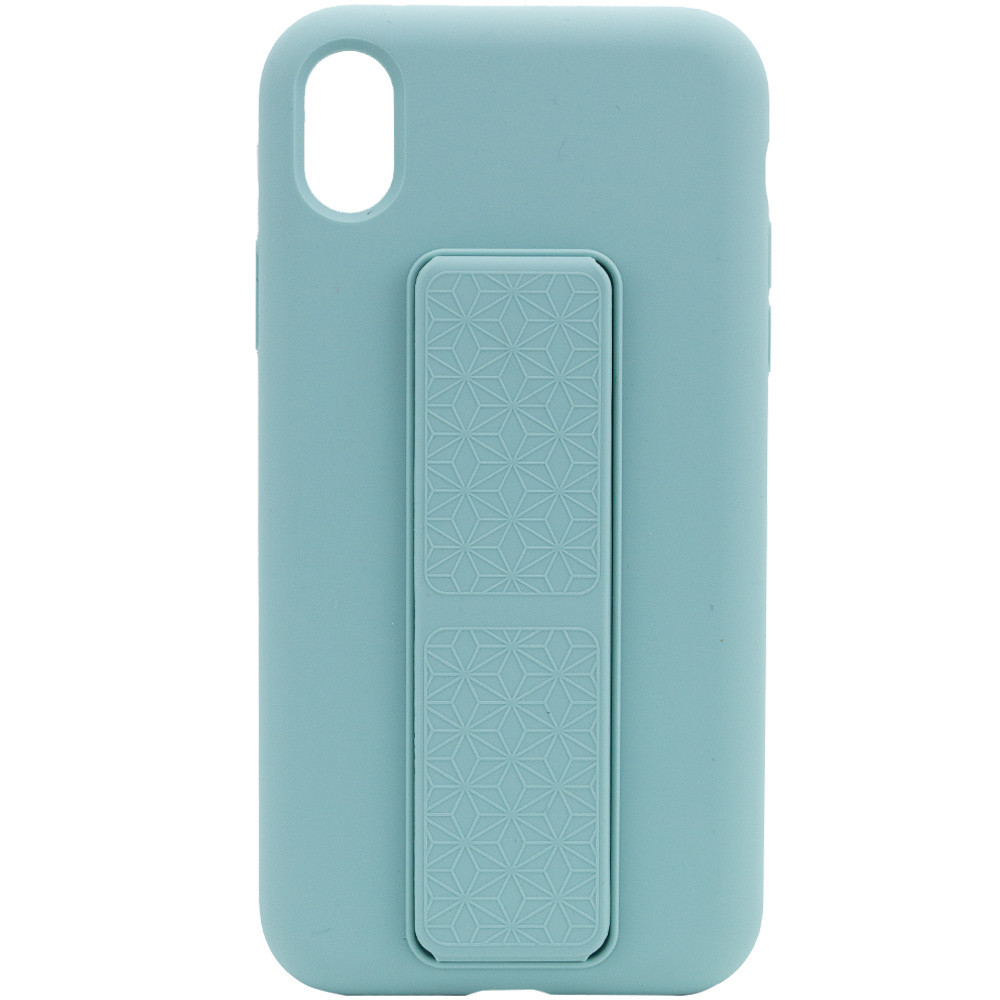 

Чехол Silicone Case Hand Holder для Apple iPhone XR (6.1"), Бирюзовый / ice blue