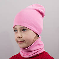 Детская шапка с хомутом КАНТА размер 52-56 розовый (OC-388), фото 1